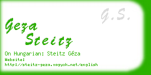 geza steitz business card